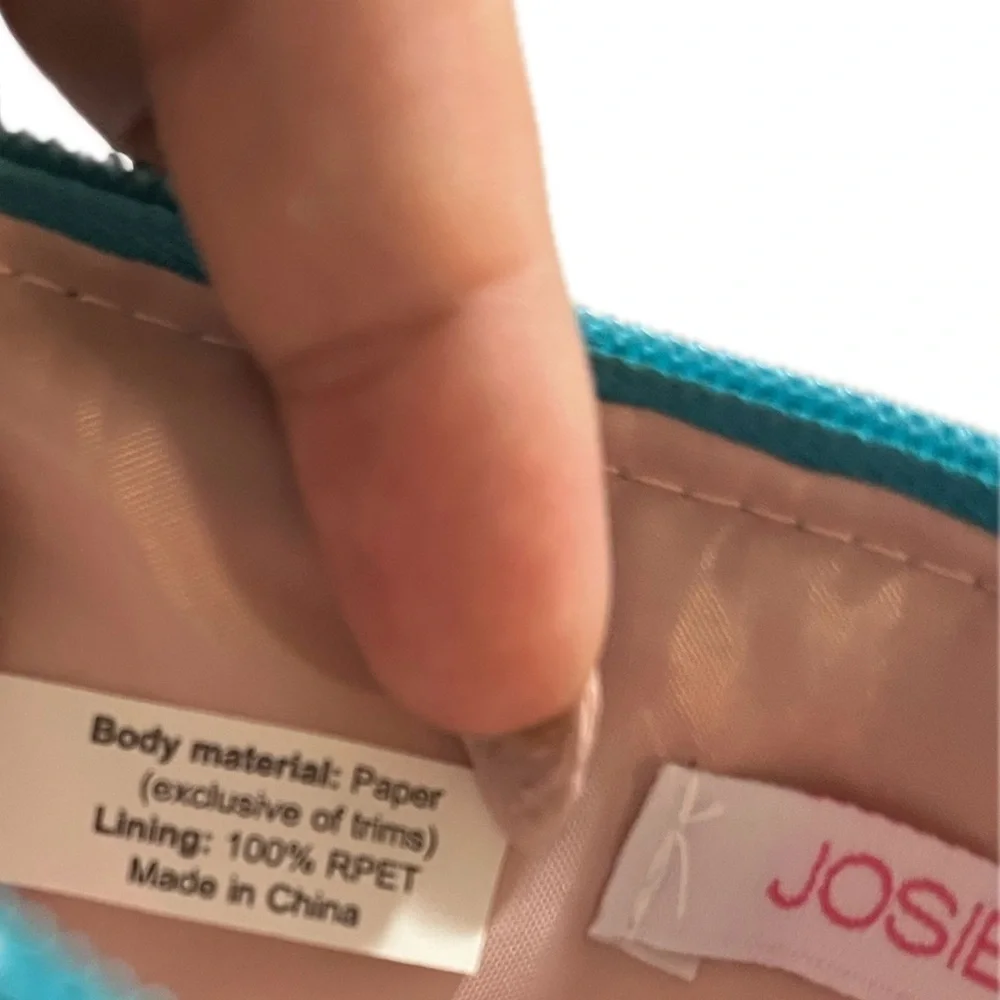 Josie Maran Cosmetic Travel Bag, Blue (Empty)